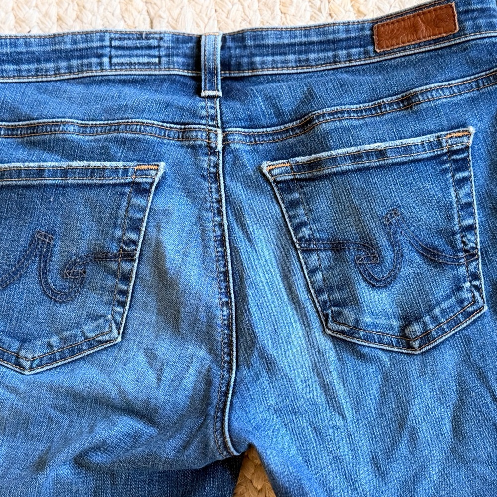 AG Adriano Goldschmied Women's Distressed Blue Skinny Jeans - Picture 5 of 10